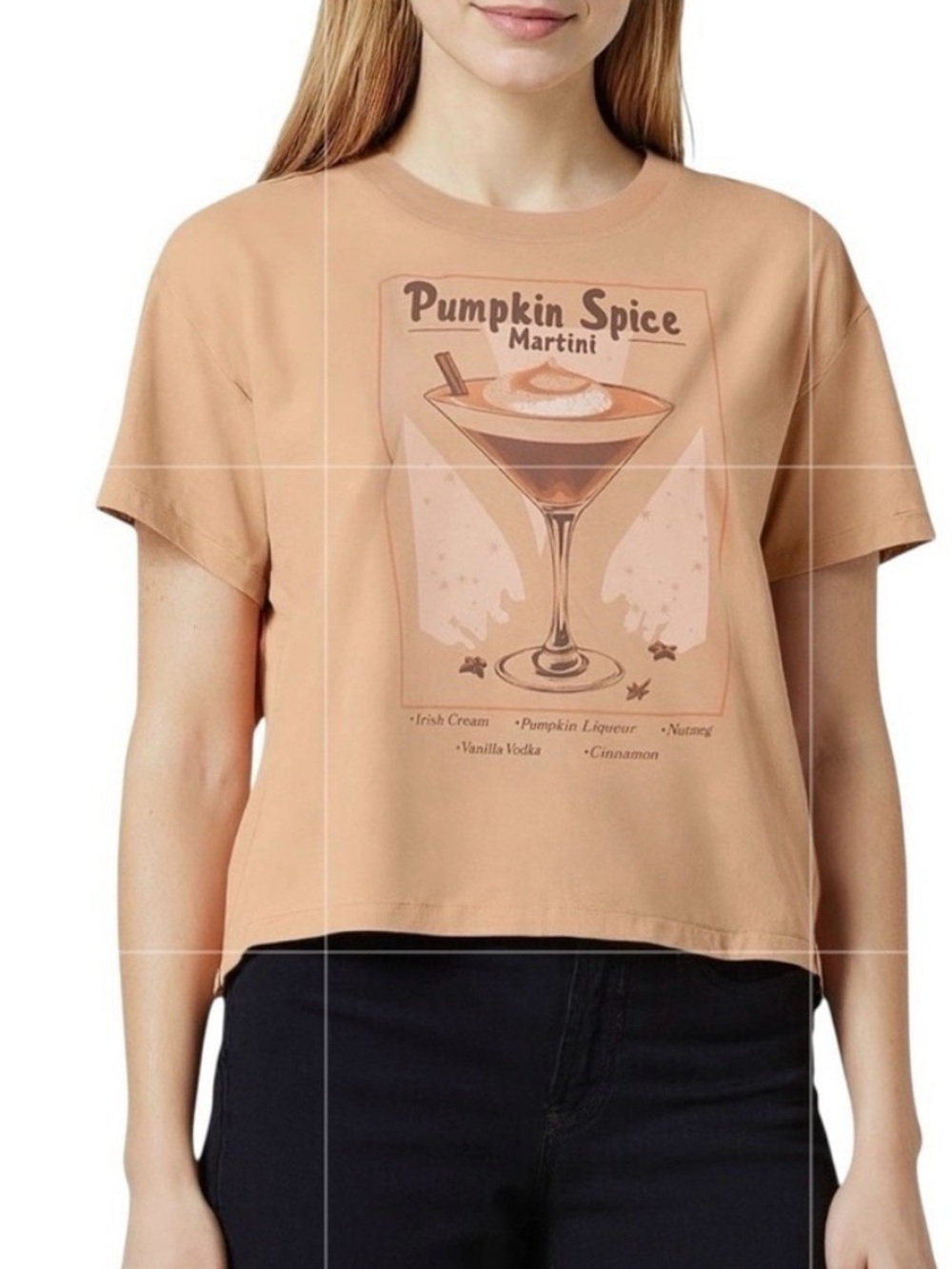 WILDFOX Pumpkin Spice Martini Oversized Jaime Tee Size XS